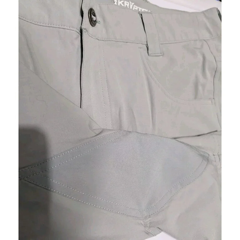 Kryptek Shorts Mens 32 Battlefield to Backcountry Fishing Hiking Zip Cargo Gray